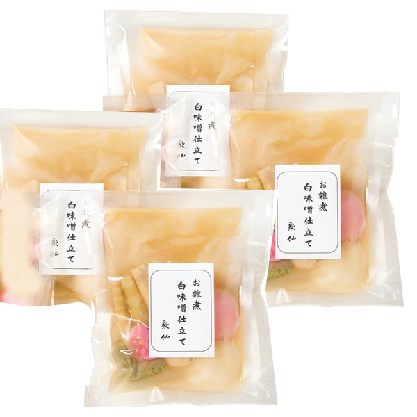 [泉仙] 白味噌仕立てお雑煮4袋(泉仙白)