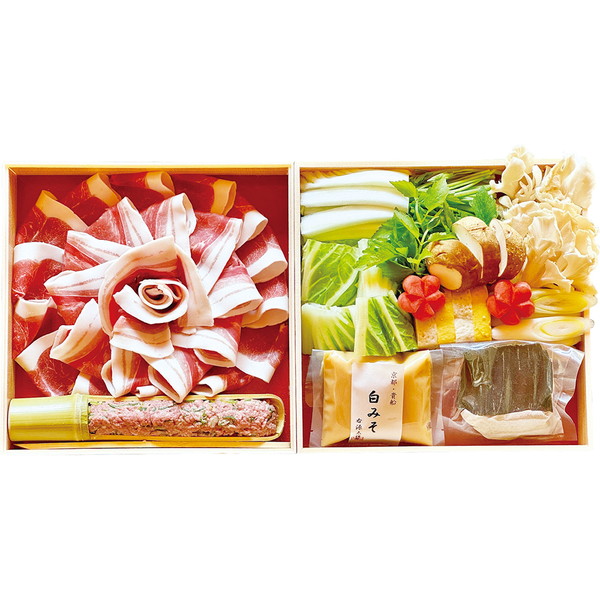 [京都　貴船　右源太　] 右源太　ぼたん鍋セット（白味噌だし）(ぼたん鍋)