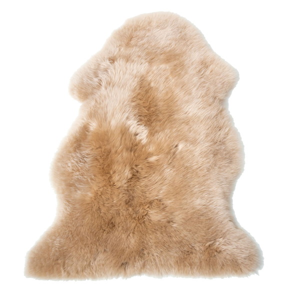 ムートンフリース(長毛タイプ) 58×85cm ベージュ