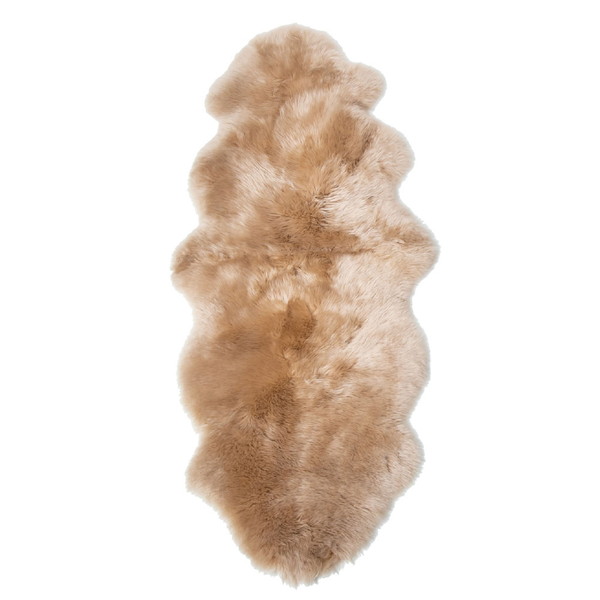 ムートンフリース(長毛タイプ) 58×175cm ベージュ