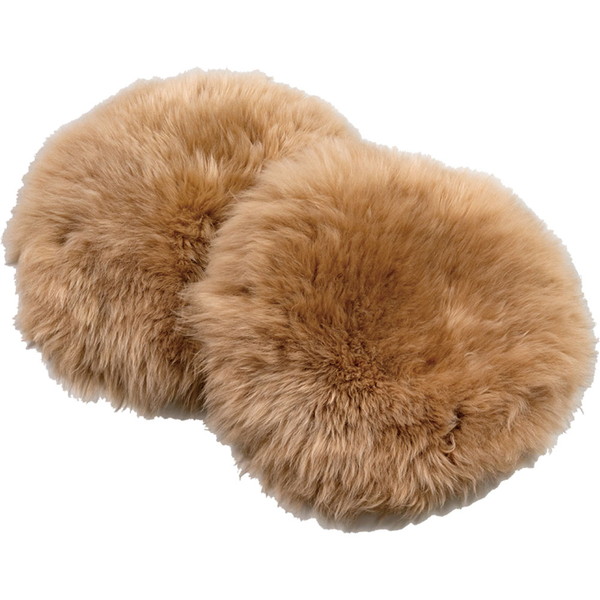 ムートン 長毛丸クッション(2枚組)  ベージュ