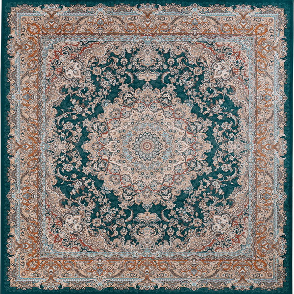 転写プリント カーペット 2畳用 グリーン