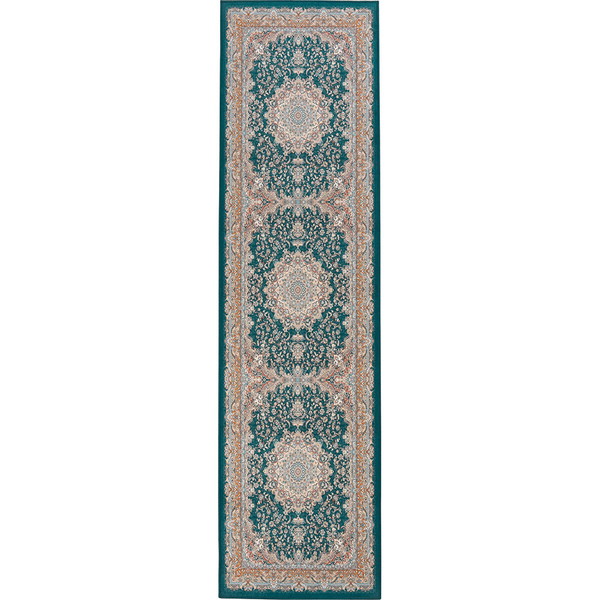 転写プリント キッチンマット 50×180cm グリーン