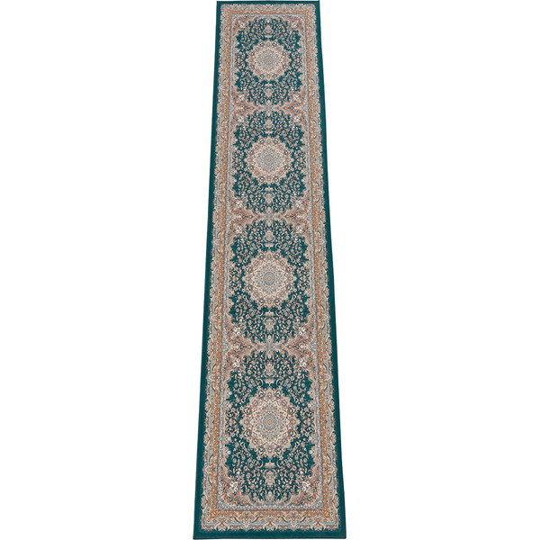 転写プリント キッチンマット 50×240cm グリーン