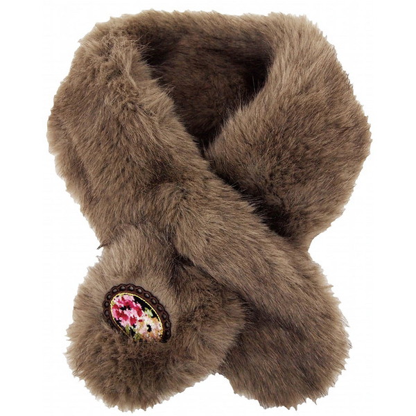 レイクアルスター フェイクファーマフラー モカ