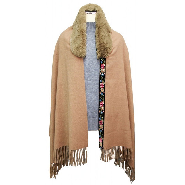 レイクアルスター フェイクファー2WAYストール ベージュ