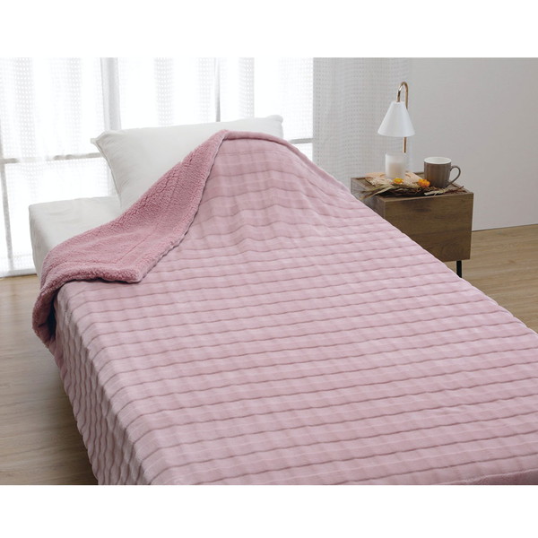 合わせ毛布 (富士山みくりや溶岩練り込み加工) ピンク