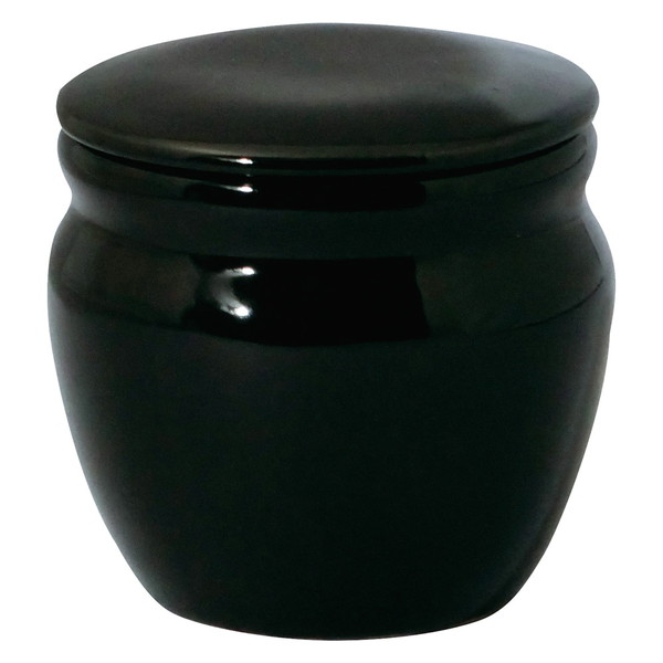 [日常茶飯器] 漆黒 梅干鉢(中)