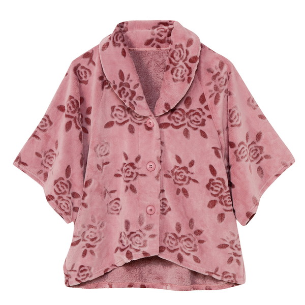 ワコール らくラクパートナー 肩かけ ルームウェア DNL151 ピンク