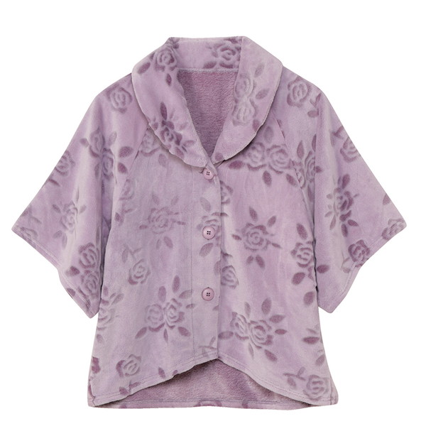 ワコール らくラクパートナー 肩かけ ルームウェア DNL151 パープル