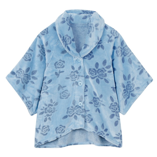 ワコール らくラクパートナー 肩かけ ルームウェア DNL151 サックス