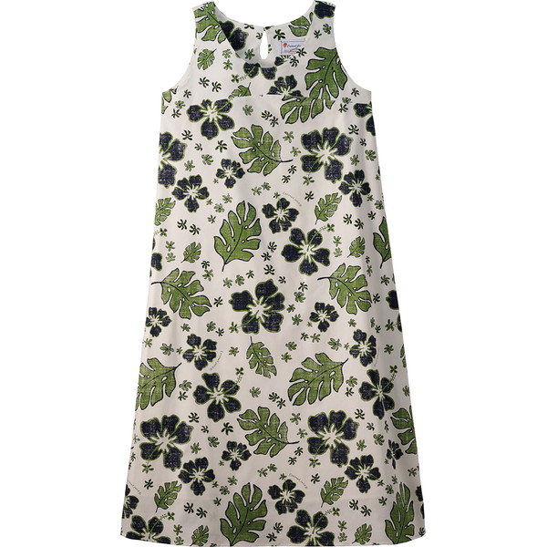 ココナッツジュース かりゆしウェア レディースロングワンピース(ウイークエンドジャーニー) オフグリーン Ｍ