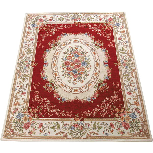 ゴブラン織 シェニールカーペット 2畳用 レッド