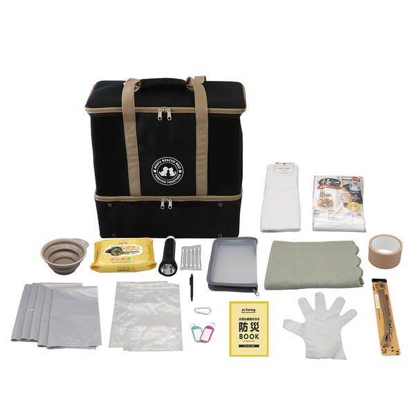 モフレスキューネオ (3WAYペットキャリー防災18点セット) 犬用 ベージュ