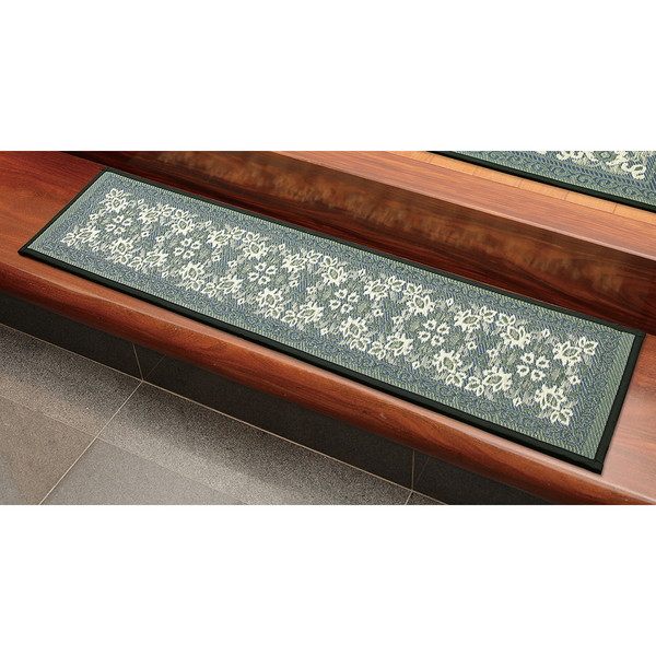 三重織 い草玄関マット 30×120cm ネイビー