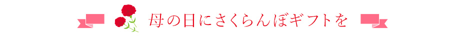 母の日にさくらんぼギフトを