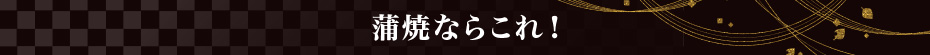 蒲焼ならこれ！