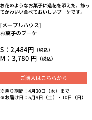 [メープルハウス]お菓子のブーケ ご購入はこちらから