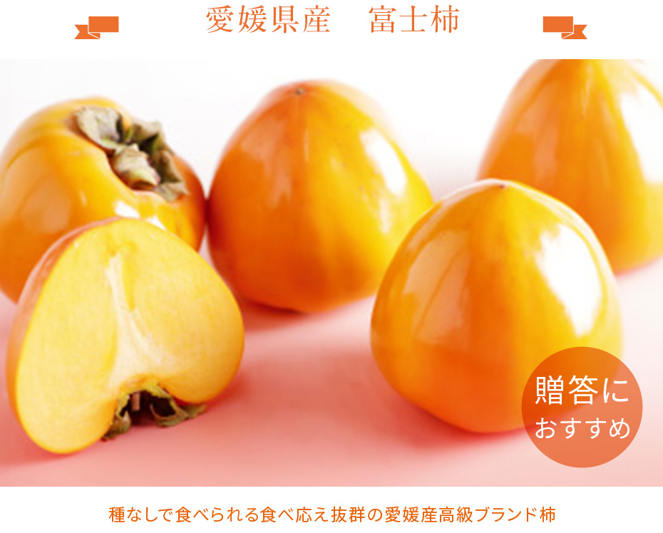 愛知県産 富士柿種なしで食べられる食べ応え抜群の愛媛産高級ブランド柿