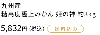 九州産 姫の神 約3kg 5,832円