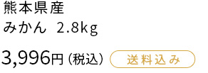 熊本県産 みかん 2.8kg 3,996円