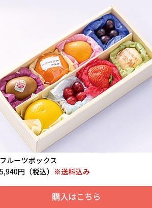 ８種のフルーツがつまった贈り物にも最適なボックス