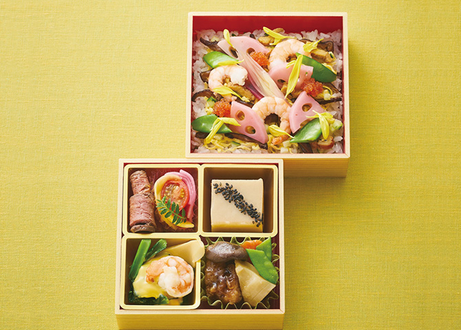 〈日本のさらだ いとはん〉華やぎちらしの二重御膳