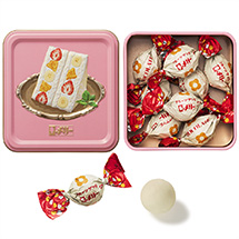 [メリーチョコレート　はじけるキャンディチョコレート。]  フルーツサンド缶　 1,296円（税込）