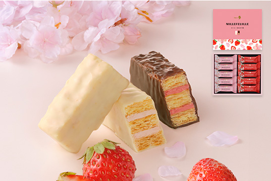 メリーチョコレート　ミルフィーユ（さくら＆あまおう苺）